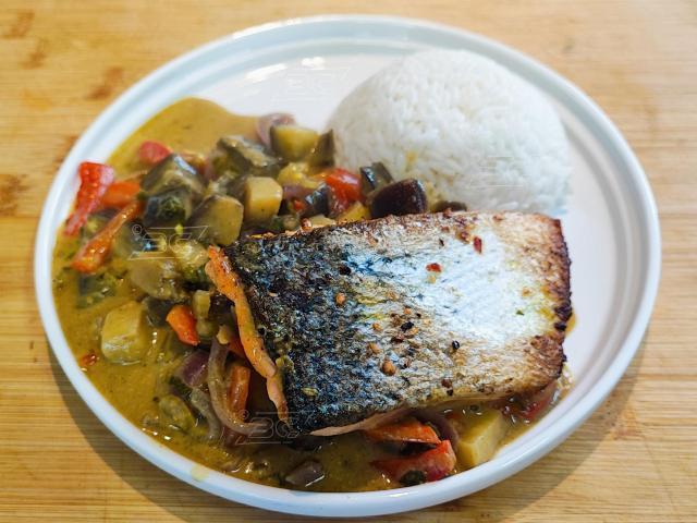 Curry Vert au Saumon